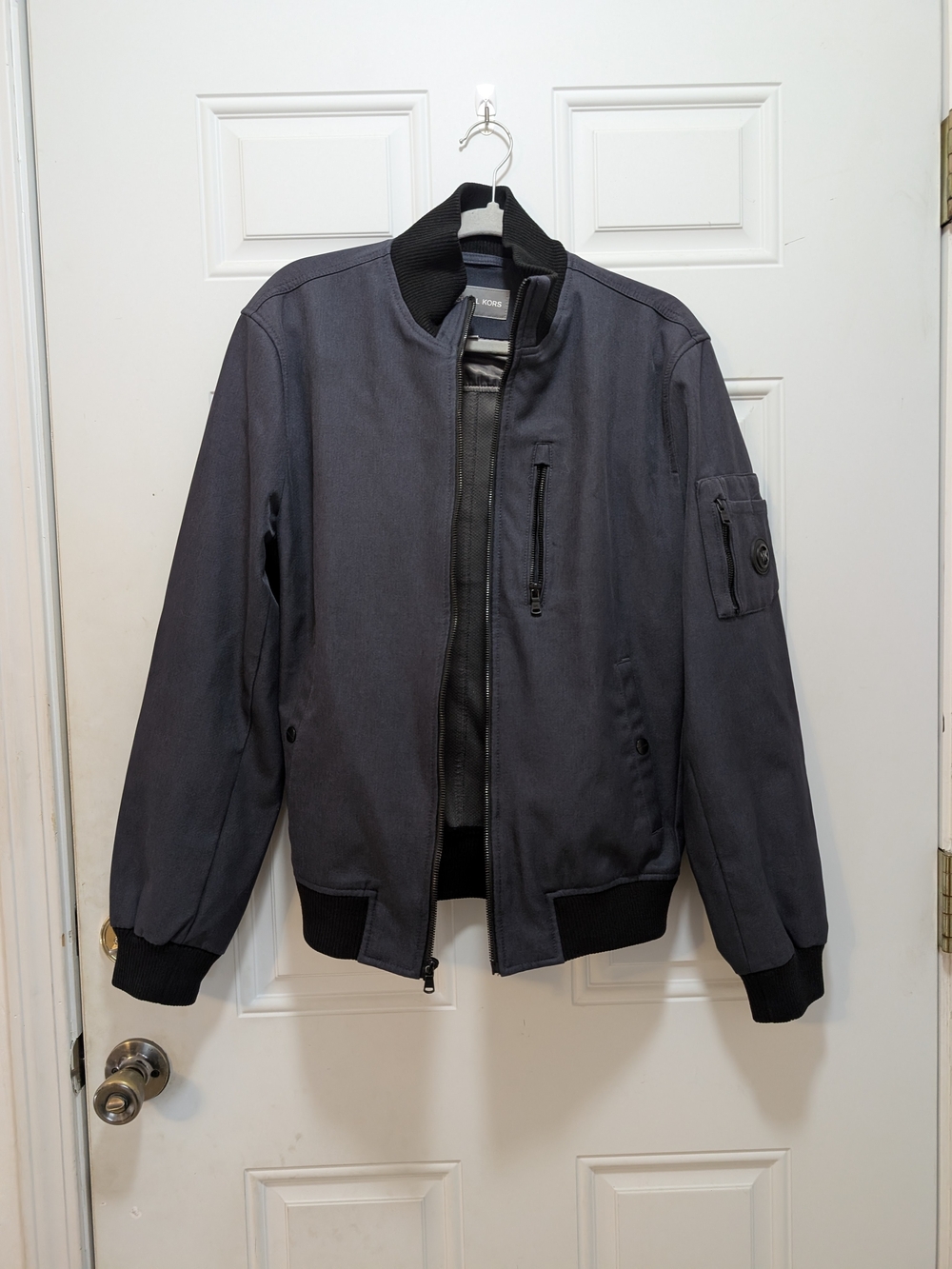 Men's Navy Bomber Jacket - Classic Casual Style